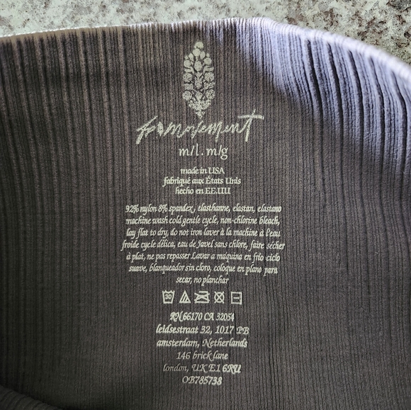 NWOT Free People Good Karma high rise leggings gray - Picture 8 of 10